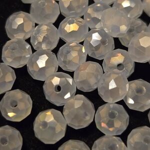 Faceted AB Finished Pale Blue Beads